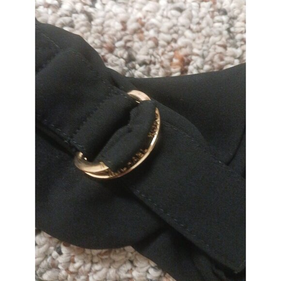 Michael Kors Top Black W/Gold Tone Front Zipper Closure Size Large EUC!! - Picture 4 of 8